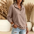 thumbnail image 4 of cocolona Half Zip Pullover Sweatshirts for Women Long Sleeve Solid Color Loose Casual Basic Sweatshirts, 4 of 7