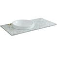 thumbnail image 4 of Bellaterra Home 430003-43L-WMRD 43 in. Carrara Marble Countertop & Single Round Left Sink, White, 4 of 4