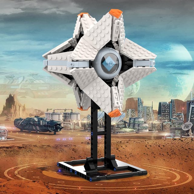 Bloques de construcción de conchas fantasma para niños a partir de 9 años Juegos de juguetes de construcción de conchas generalistas con soporte de exhibición Juguete modelo Lightfall para adultos fan