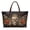 Black - Rose Skull Crown, variant on ZUXONGSY Rose Skull Crown Print Top Handle Tote Bag for Women Portable Top Handle Bag Fashion Satchel Handbags with Zipper for Excursions Shopping