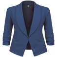 thumbnail image 1 of Made by Johnny Women‘s 3/4 Sleeve Blazer Open Front Cardigan Jacket Work Office Blazer S BLACK, 1 of 6
