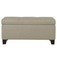 thumbnail image 1 of Modern Fabric-Upholstered Rectangular Storage Ottoman Bench - Beige, 1 of 7