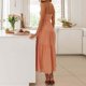 thumbnail image 4 of Tops de Tubo Largo para las Mujeres de Moda Color Sólido Vestido de Suspensiones con Cremallera Oculta, Elasticidad Deslumbrante Vestido para la Fiesta Y la Noche, 4 of 7