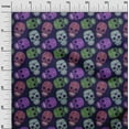 thumbnail image 2 of oneOone Rayon Navy Blue Fabric Skull Dress Material Fabric Print Fabric By The Yard 56 Inch Wide-aB, 2 of 5