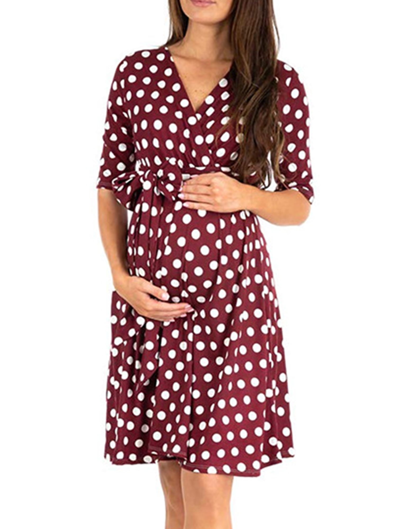 half polka dot half floral dress