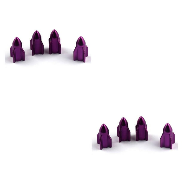 Tapas de Vástago de Válvula de Neumático Scienceny 4 Piezas Violeta
