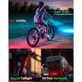 thumbnail image 5 of Bike Light, High Lumens Super Bright Bicycle Light, 6+4 Modes USB Rechargeable Bike Headlight & Tail Light Set, Waterproof Safety Bike Front & Rear Light for Road, Mountain, Night Riding, 5 of 7