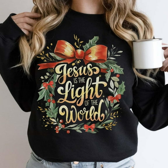 Jesus Is The Light Of The World Christian Winter Holiday Sweatshirt, Bible Verse Winter Holiday Shirt, He Is The Reason For The Season Nativity Shirt TSHIRT All Size S-5XL