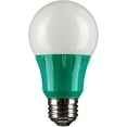 thumbnail image 2 of Sunlite LED A19 Colored Light Bulb, 3 Watts (25w Equivalent), E26 Medium Base, Non-Dimmable, UL Listed, Party Decoration, Holiday Lighting, Green, 3 Pack, 2 of 7