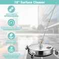 thumbnail image 3 of Yescom 18 Inch Pressure Washer Surface Cleaner with 4 Wheels Stainless Steel for Concrete, Patio, Driveways and Daily Washing, 4000 PSI, 3 of 9