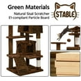 SmileMart 54.5" Double Condo Cat Tree with Scratching Post Tower, Brown