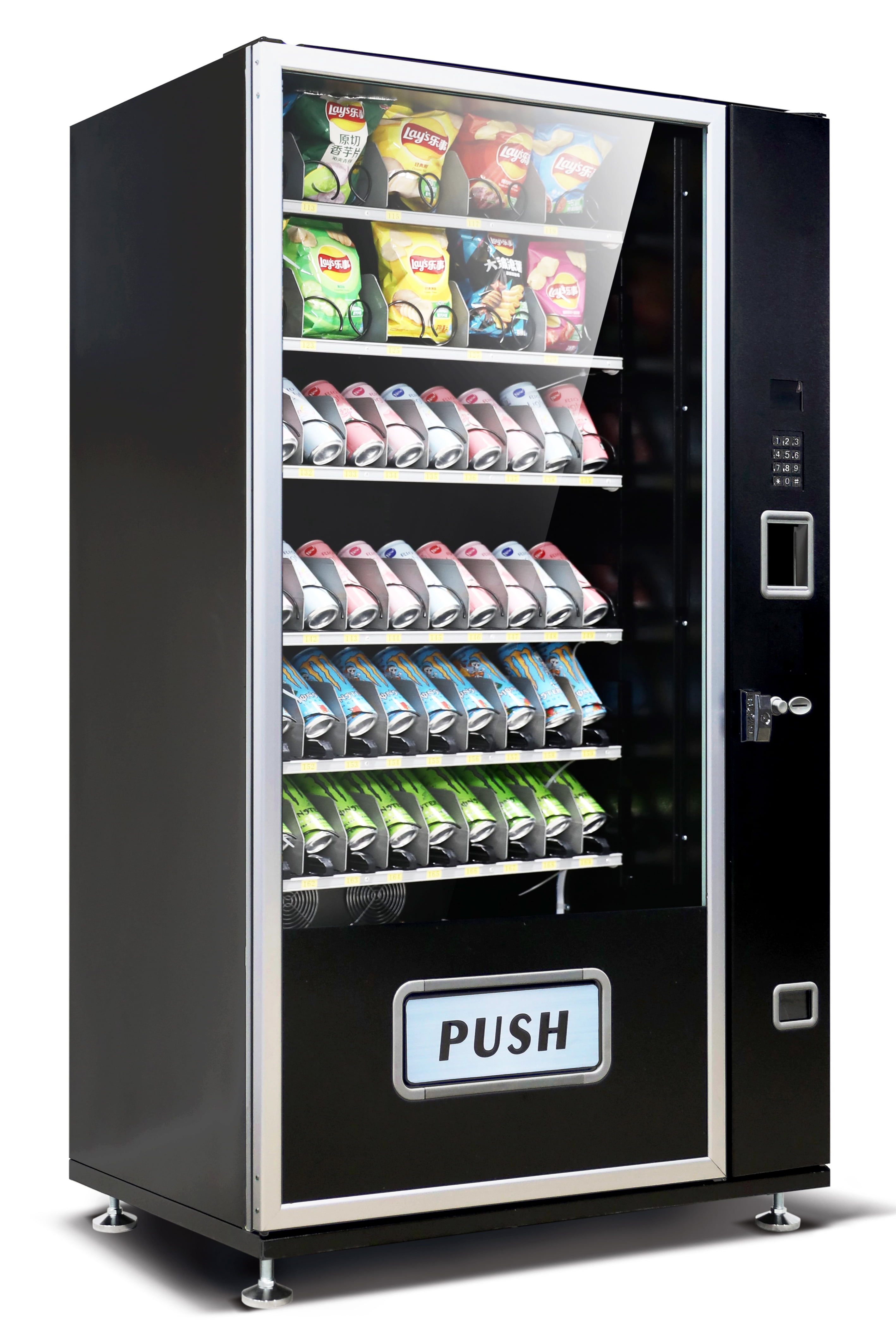EPEX Combo Vending Machine, 31.00 x 45.00 x 74.00 Inches, Black