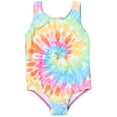 thumbnail image 4 of Big Girls One Piece Bathing Suit Bikini Top Rash Guard Skort and Bottom 5 Swimsuit Set Toddler to Big Kid, 4 of 5