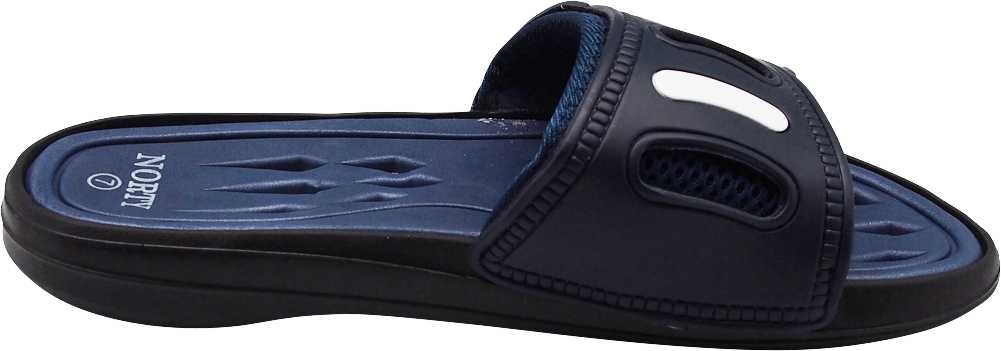 NORTY Mens Drainage Slide Sandals Adult Male Footbed Sandals Navy - image 3 of 7
