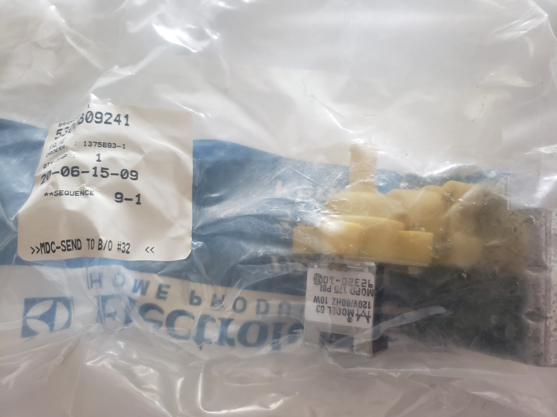 Frigidaire Dishwasher Float Valve 5300809241