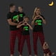 thumbnail image 2 of Pijama familiar a juego de Navidad, luminoso, brillante, con mi tubo, rojo, corto, 2 of 4