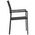 thumbnail image 3 of vidaXL Garden Chairs 2 pcs Black Plastic Rattan Look, 3 of 5