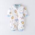 thumbnail image 2 of CAUYDY Preemie Girls Sleepers Fall Winter Newborn Pajamas for Boys Baby Long Sleeve Clothes Unisex Infant Jumpsuit 0-3M 6-9M 12-18M Sizes 3-6 Months,Light Blue, 2 of 6