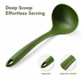 thumbnail image 2 of Silicone Soup Ladle with Long Handle, Green, for Non-Stick Cookware, Kitchen Utensil, 2 of 4