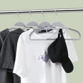 thumbnail image 6 of HomGarden 50 Pack Plastic Hangers Non-Slip Adult Clothes Hanger S-Shaped 360° Swivel Gray, 6 of 9