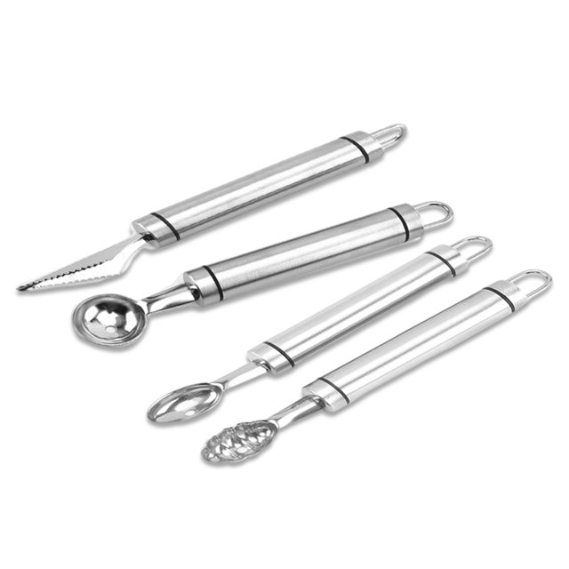 Dispositivo de excavación de bola de fruta Acero inoxidable Divisor portátil Sandía de sandía de sandía Baller lavable Scoop Cocina Cocina Accesorios Noticed HA012638-00