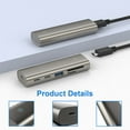 thumbnail image 4 of High-speed Transmission USB C Hub 6 Port USB 3.1 Gen 2 Data Hub Aluminum USB Docking Station Splitter USB Hub Extensions, 4 of 8