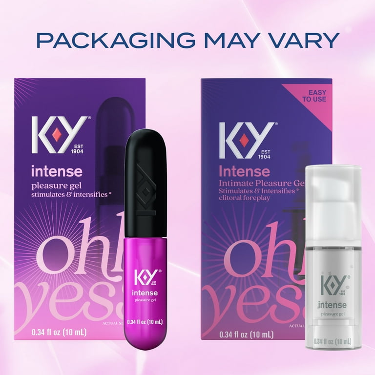 K-Y Intense Pleasure Gel Lube, Water Based Personal Lubricant For Sexual  Wellness, Vaginal Moisturizer, 0.34 fl oz