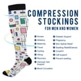 thumbnail image 2 of FORMRS Womens Knee High Socks Casual Long Thick Travel Daily Wear, 2 Pairs, Colorful Cartoon Graphic, 2 of 6