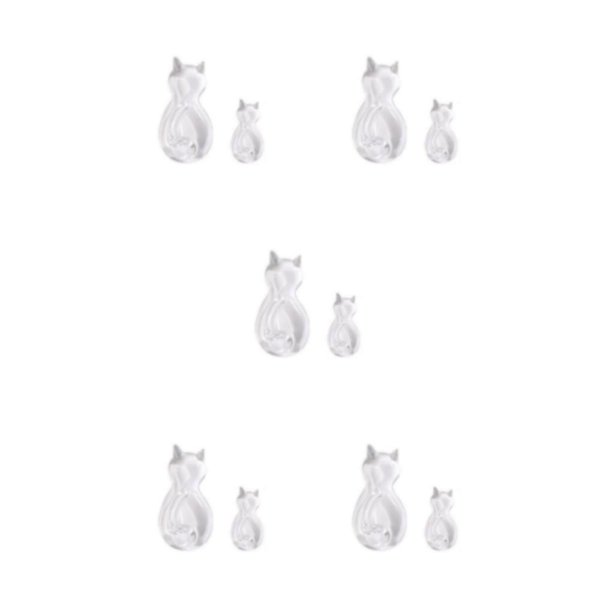 Naiovety Gancho con forma de animal de 2 piezas, colgador de cepillo autoadhesivo, transparente Type2 NO2