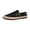 Black, variant on Womens Slip On Sneakers, Casual Canvas Sneaker, Solid Round Toe Beach Sandals, Soft Comfortable Loafers Shoes, Summer Vacation Fashion Sole Hemp Rope Shoes White 43