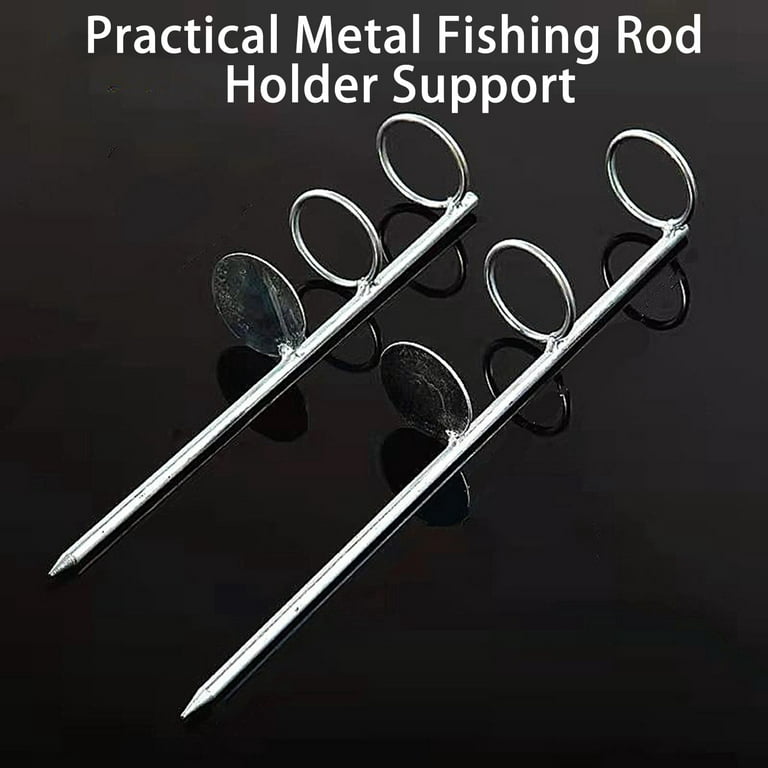 Mairbeon 30/40/50cm Double Rings Single Fork Fishing Rod Holder Bank  Fishing Ground Rod Bracket Fishing Tools 