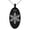 Black, variant on Rose Gold Stainless Steel Crystallized Evergreen Snowflake Engraved Small Oval Charm Pendant Necklace
