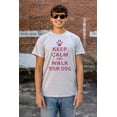 thumbnail image 4 of Keep Calm Walk Your Dog Pet Owner Plus Size Crewneck Graphic Tee Shirt Brisco Brands 3X, 4 of 5