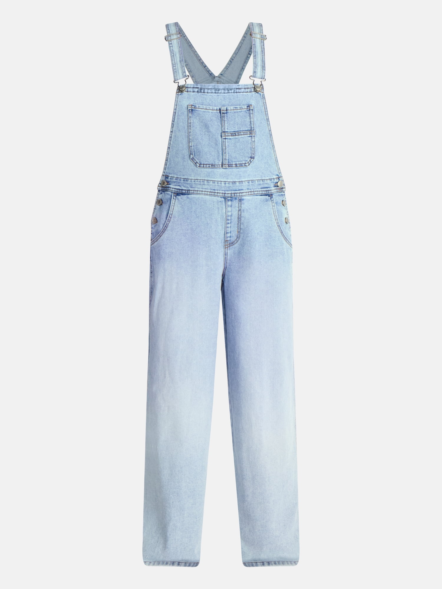 No Boundaries Wide Leg Baggy Overalls, Women's XXS-XXL