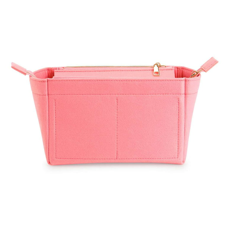 Spencer Felt Insert Organizer Bag Travel Handbag Inner Purse Cosmetic Bags for Neverfull Tote in Pink | Medium