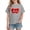 Gray, variant on Nilvkv Girls Tee Shirts, Shirts for Girls, Sweet Print Short Sleeve Cotton Top Casual Summer Red 5-6 Years