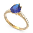 thumbnail image 2 of 2.30 Ct Natural Diamond Blue Sapphire Gemstone Sparkle Engagement Ring for Women 14K Yellow Gold Size 3 by Diamond-Capitals, 2 of 8