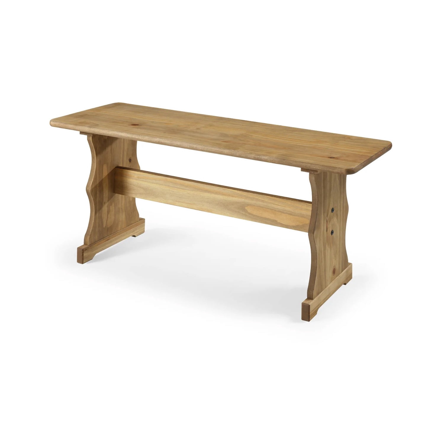 OS Home and Office Furniture Solid Pine Corner Dining Booth in Brown