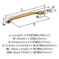 thumbnail image 4 of Amerock Intertwine 6-5/16 inch Center-to-Center Champagne Bronze Cabinet or Furniture Pull, 10 Pack, 4 of 4
