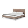 thumbnail image 3 of Benjara Noe Billy Queen Size Platform Bed, Panel Headboard, Brown Oak, Steel Metal, 3 of 6