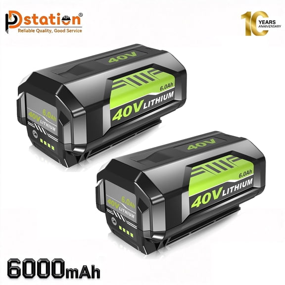 2Pack 40v 6.0Ah Replacement for Ryobi 40V Battery Compatible with Ryobi 40 Volt Battery Lithium OP4026A OP4040 OP40201 OP4050A OP4015 OP40261 OP4030 OP40401 OP4060 Power Tools