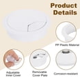 thumbnail image 3 of 6 Pack 80mm (3.15 Inch) Desk Grommet, Plastic Cable Hole Cover, Wire Cord Cable Organizer, White, 3 of 6