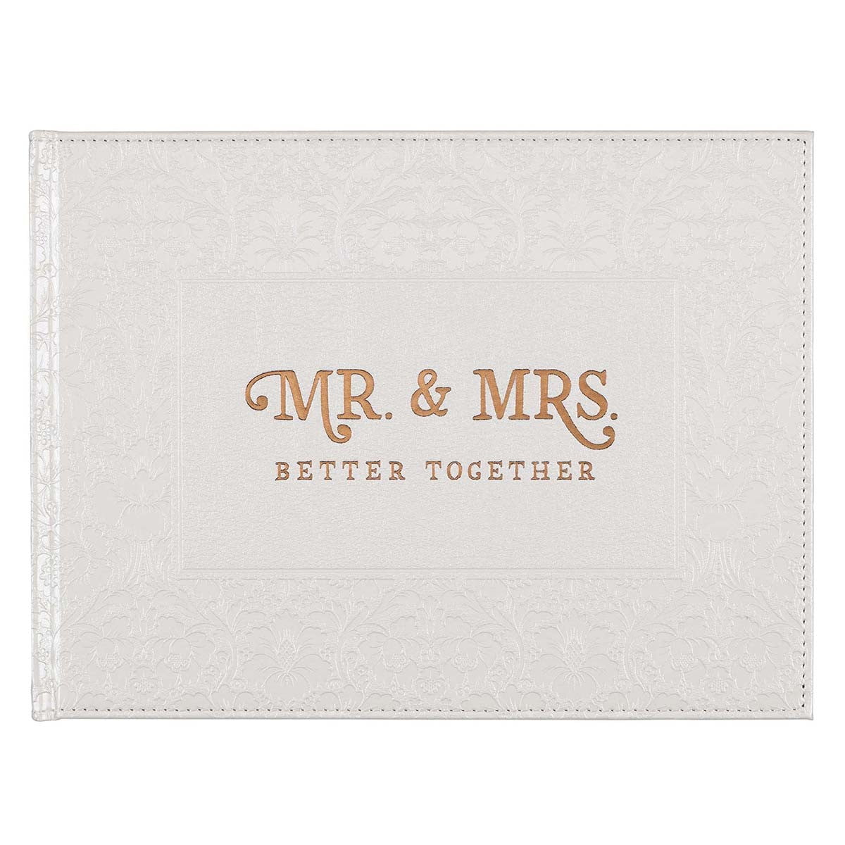 Wedding Guest Book  Mr. & Mrs. Better Together White Padded Hardcover w/Inspirational Quotes  Visitor Register Sign-in Book for Events - Walmart.com