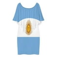 thumbnail image 3 of Argentina Flag Women's Off The Shoulder Ruffles Summer Wedding Guest Loose Casual Party Beach Dress, 3 of 9