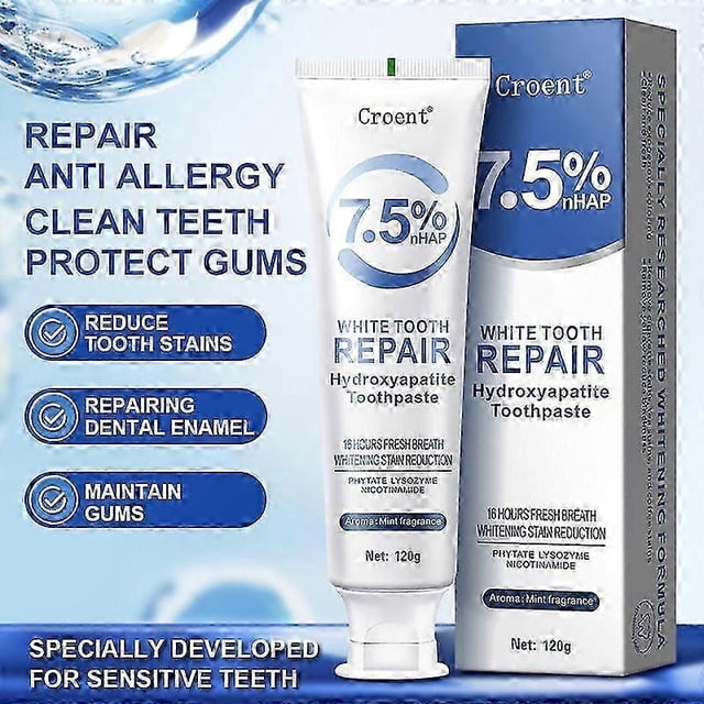 Enamel Shield Hydroxyapatite Toothpaste, Sensitive Teeth Care, Fluoride-Free Gentle Formula for Stronger Teeth and Comfortable Cleaning