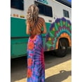 thumbnail image 3 of SUNSIOM Robe Longue Décontractée d'Été pour Femme, Imprimé Teinture sur Nœuds, Col en U, Sans Manches, Robe Mode à Dos Croisé, 3 of 6