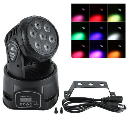 Yosoo Moving Head Stage Light LED RGBW Disco Party DMX512 Sound Activated Effect Lights US Plug 110V Festival Party