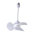 thumbnail image 1 of Esquirla Ceiling Fan No Light Creative Socket Fan for Living Room Dining Room Kitchen flexible hose fan, 1 of 8