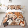 thumbnail image 2 of jejeloiu Kawaii Puppy Dogs 7-Piece Bedding Comforter Set,Cartoon Pet Animal King Bedding Sets,Brown Beige Bed Sheets For Teens,Luxury Bedroom Decor Reversible, 2 of 8