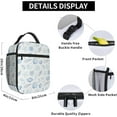 thumbnail image 6 of Reusable Lunch Bag Ocean Starfish Shell Print Insulated Lunch Box Container Portable Cooler Thermal Lunch Tote Bag for Women Men Adult Work Office Picnic Travel Beach, 6 of 6